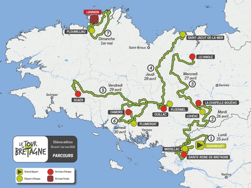 Le 55ème Tour de Bretagne de Guenrouët à Lannion